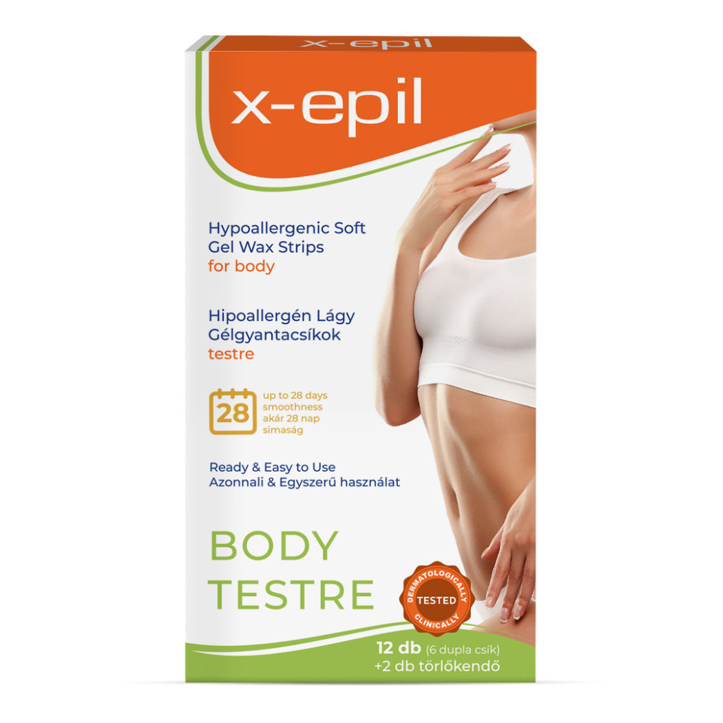 Kaltwachsstreifen Hypoallergenic Soft Gel Body 12 St. X-Epil