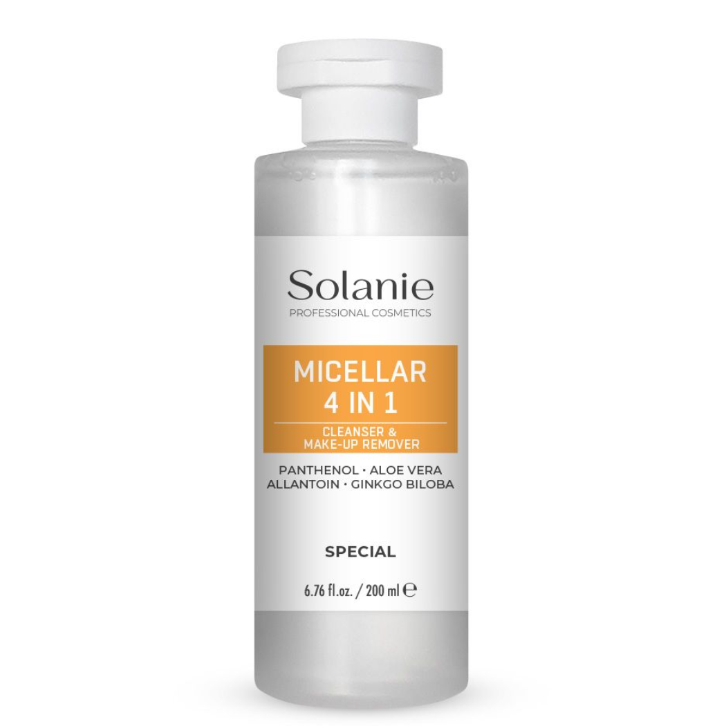 Micellar 4 in 1 Cleanser and Make-up Remover 200 ml Solanie