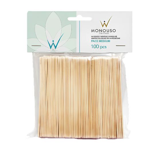 Holzspatel Gesicht medium Italwax 100 St.