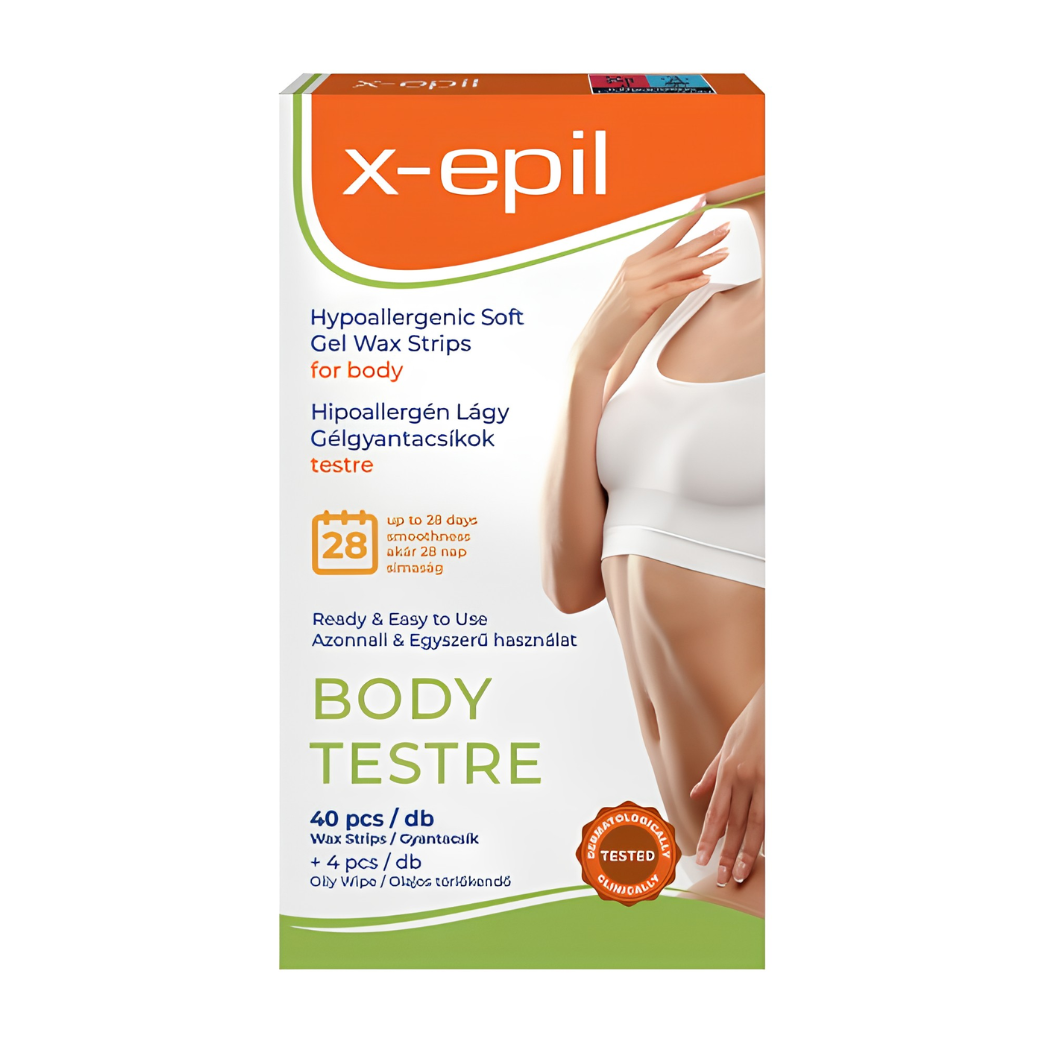 Kaltwachsstreifen Hypoallergenic Soft Gel Körper 40 St. X-Epil