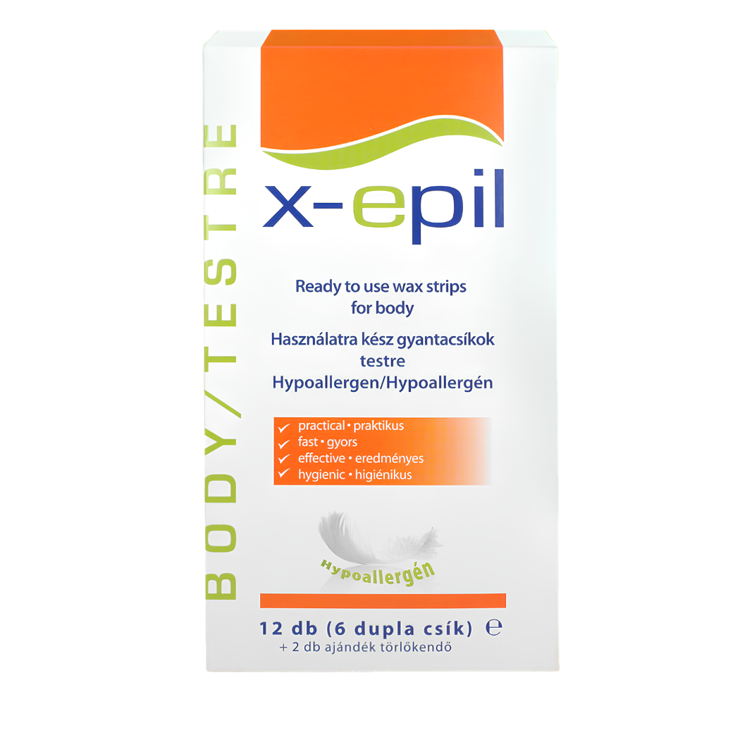 Kaltwachsstreifen X-Epil Körper 6 Doppelstreifen