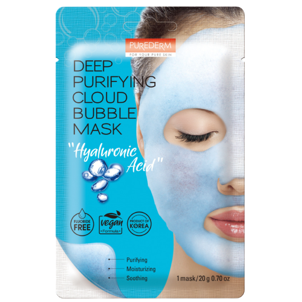 PureDerm Deep Purifying Cloud Bubble Mask "Hyaluronic Acid" 20g