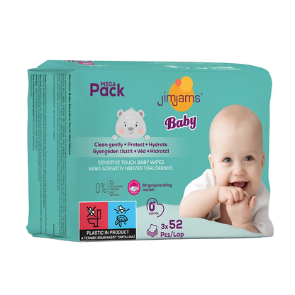 Sensitive touch baby wipes JimJams