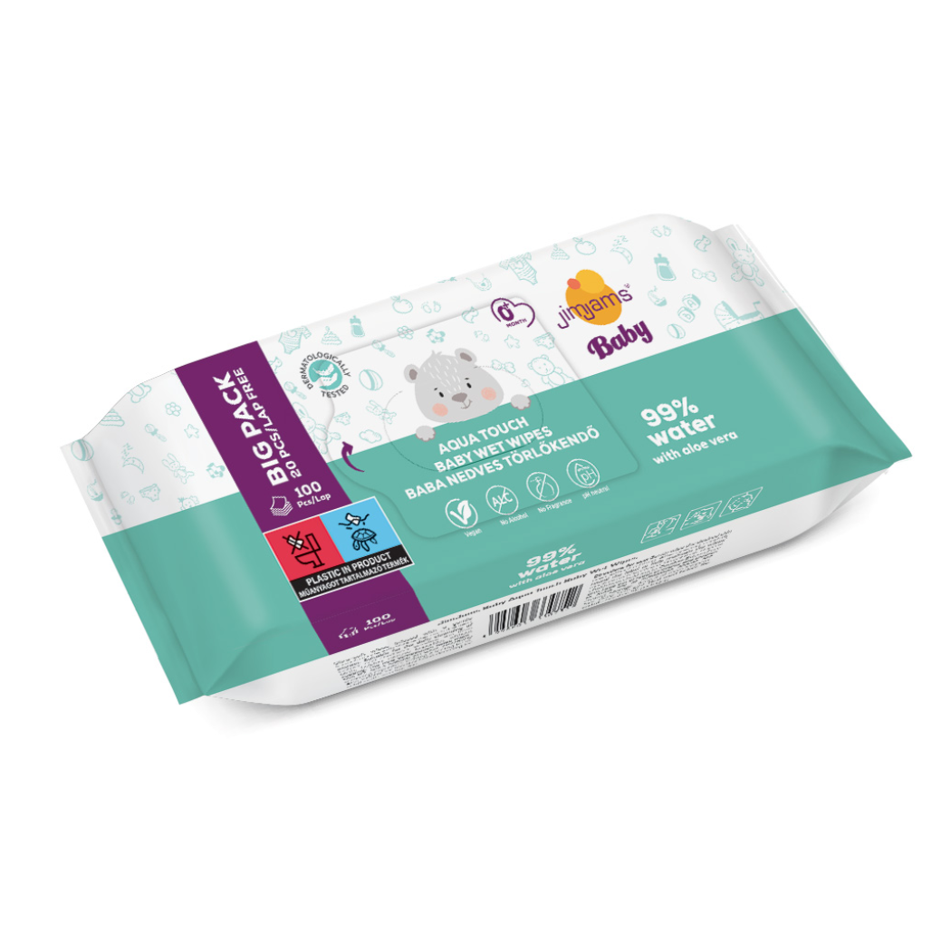JimJams Baby Aqua touch baby wet wipes 100 St.