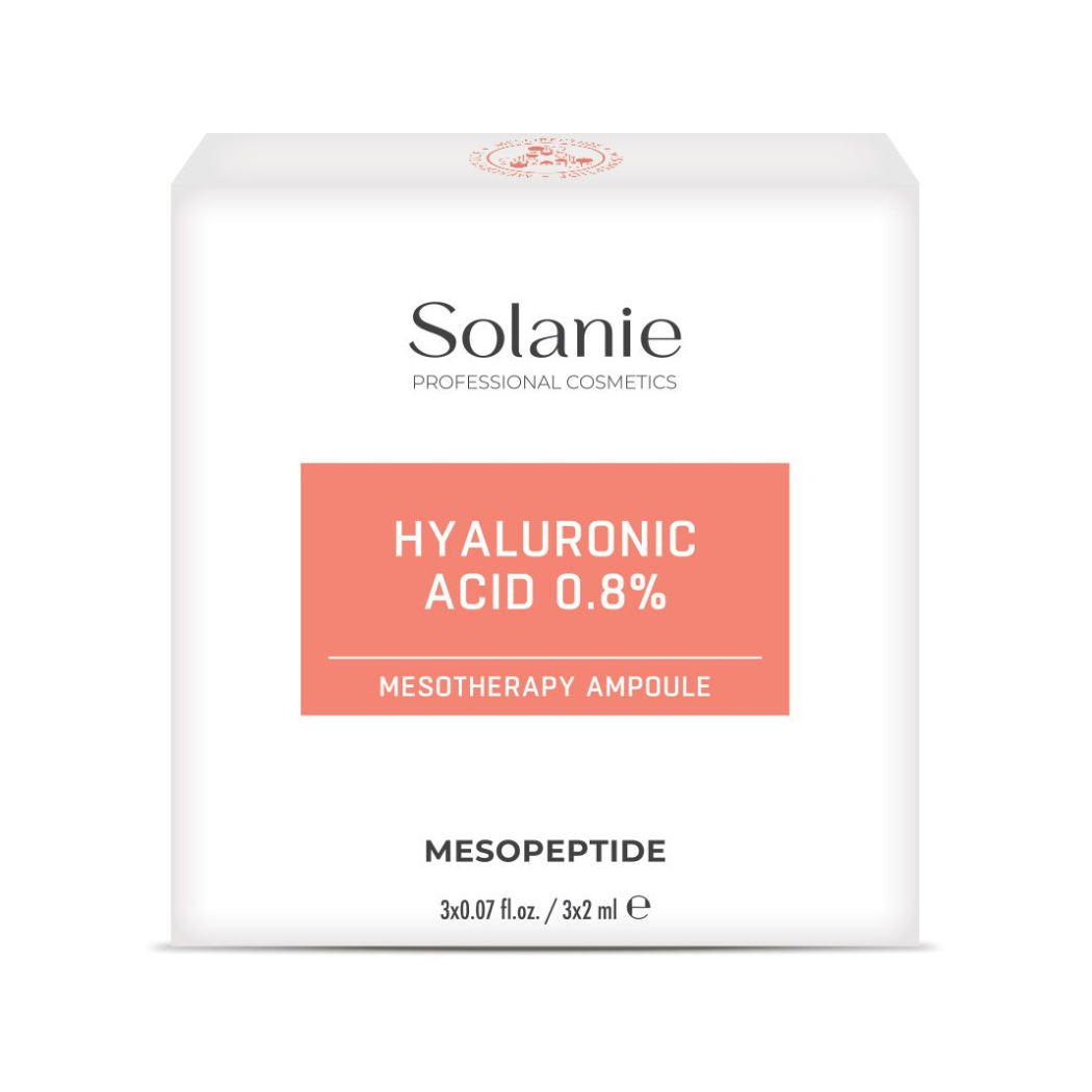 Hyaluronic Acid 0,8 % Mesotherapy Ampulle 3 x 2 ml Solanie